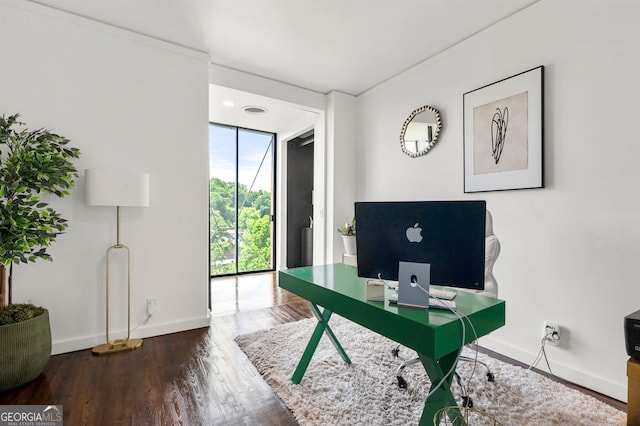 130 26th St NW Unit 801, Atlanta, GA 30309 - home office featuring baseboards and wood finished floors
