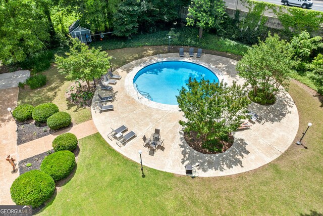 130 26th St NW Unit 801, Atlanta, GA 30309 - community pool featuring a lawn