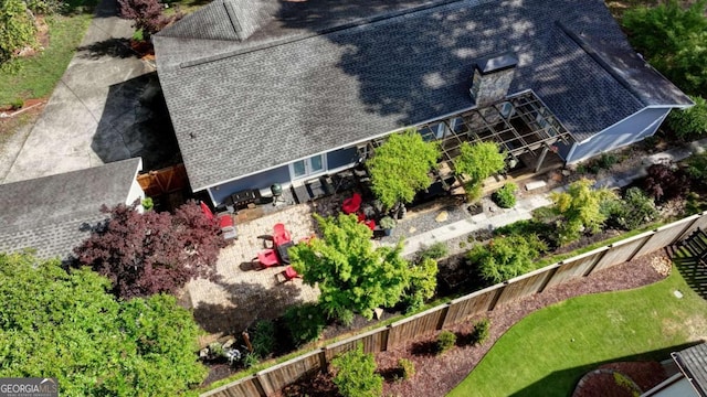 view of subject property