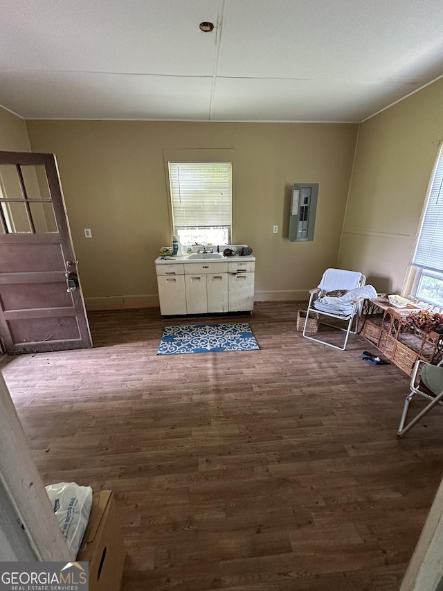 35 Hancock St, Warm Springs, GA 31830 - dining room featuring electric panel and dark wood finished floors