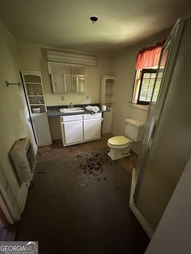 35 Hancock St, Warm Springs, GA 31830 - kitchen featuring heating unit and dark countertops