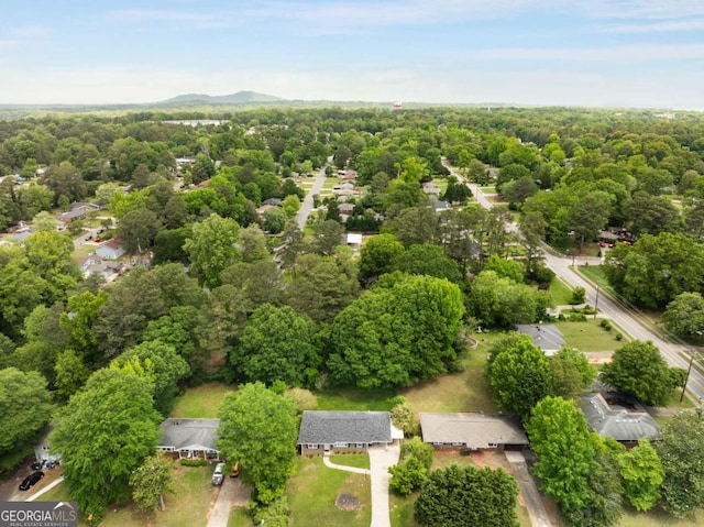 drone / aerial view of a mountainous background