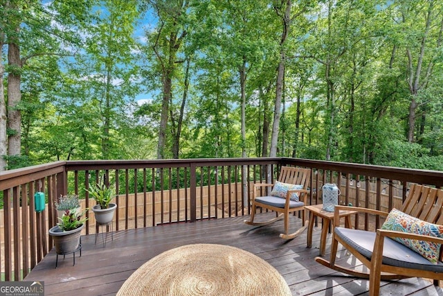view of wooden deck