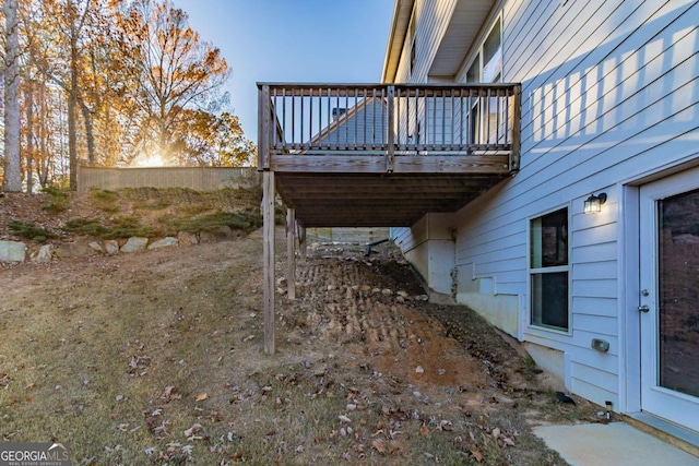 395 Dublin Way, Dallas, GA 30132 - view of yard with a wooden deck