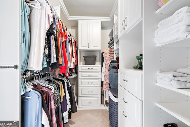 2041 Democracy Dr, Buford, GA 30519 - walk in closet featuring light colored carpet