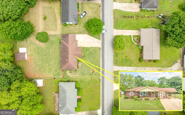 170 Northcrest Dr, Athens, GA 30601 - aerial view of property and surrounding area featuring property parcel outlined