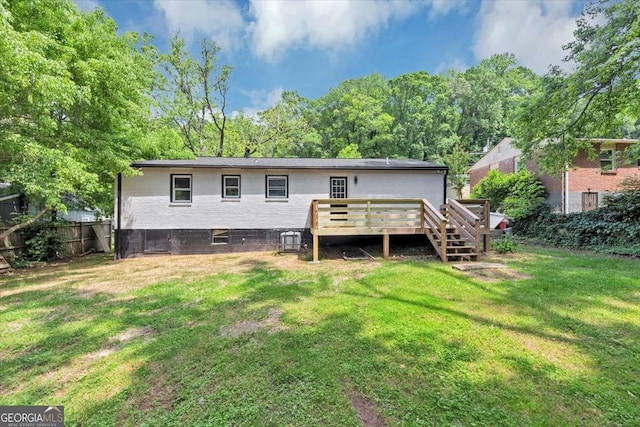 2317 Baywood Dr SE, Atlanta, GA 30315 - rear view of property featuring a wooden deck