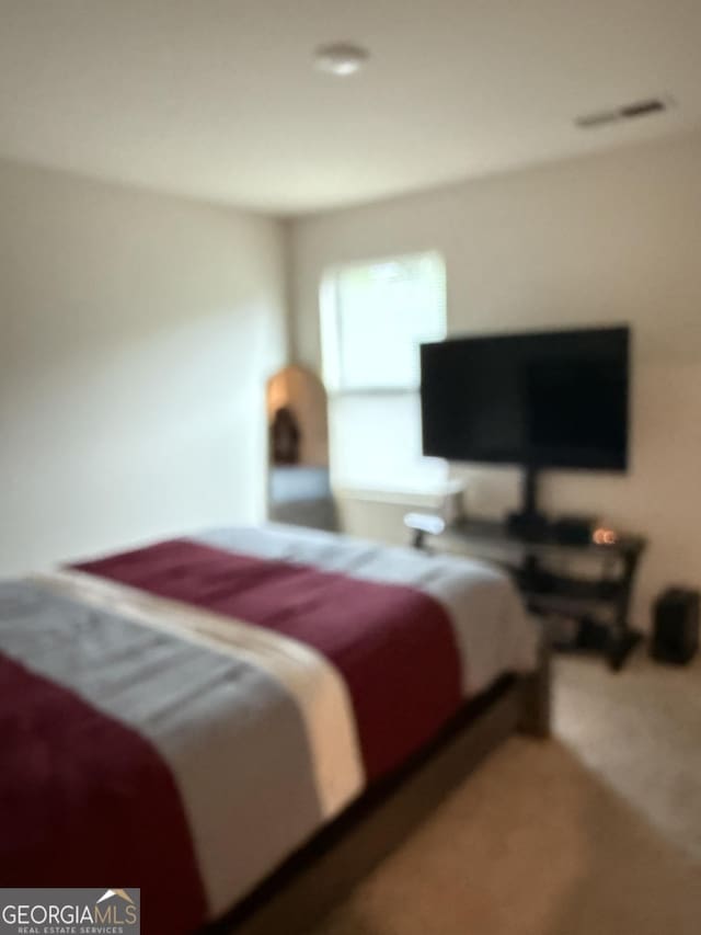 bedroom with carpet