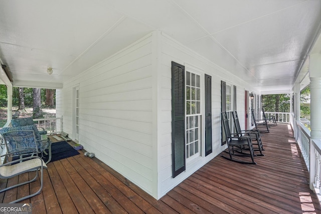 230 Vienna Way, Douglasville, GA 30134 - view of wooden porch