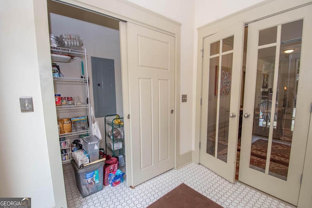 20 Salbide Ave, Newnan, GA 30263 - storage area with electric panel and french doors