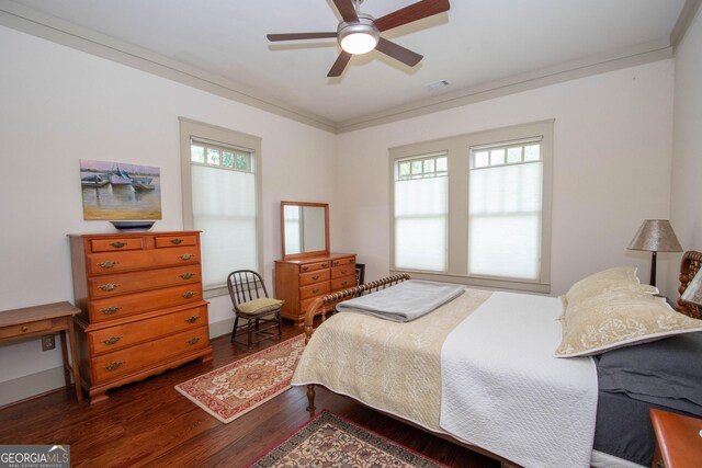 20 Salbide Ave, Newnan, GA 30263 - bedroom featuring dark wood-type flooring and a ceiling fan