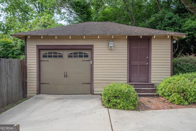 20 Salbide Ave, Newnan, GA 30263 - detached garage featuring fence and driveway