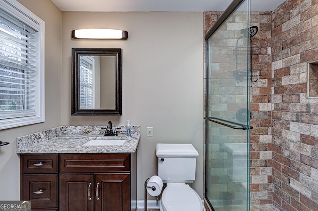 207A Quail Trl, Jackson, GA 30233 - full bath with a stall shower, vanity, and toilet