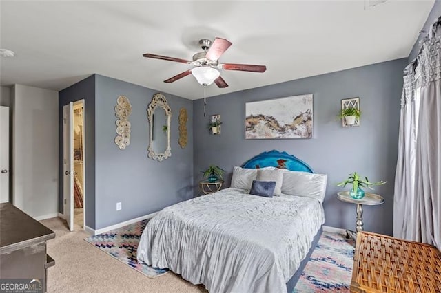 9225 Maple Run Trl, Gainesville, GA 30506 - carpeted bedroom with baseboards and ceiling fan