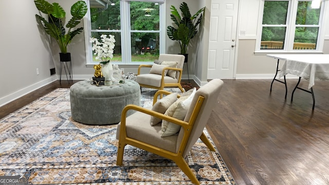 4296 Langdon Dr, Decatur, GA 30035 - sitting room with wood finished floors and baseboards