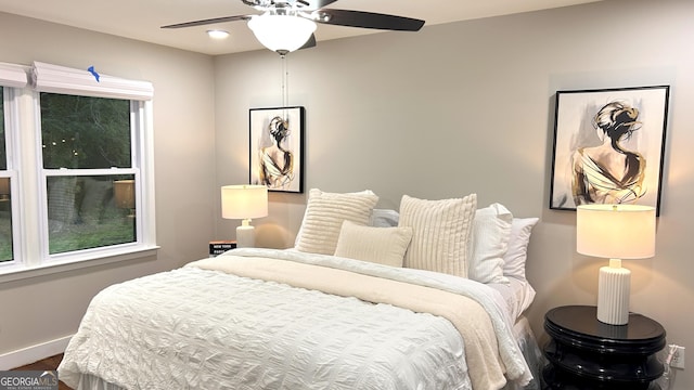 4296 Langdon Dr, Decatur, GA 30035 - bedroom with baseboards and ceiling fan