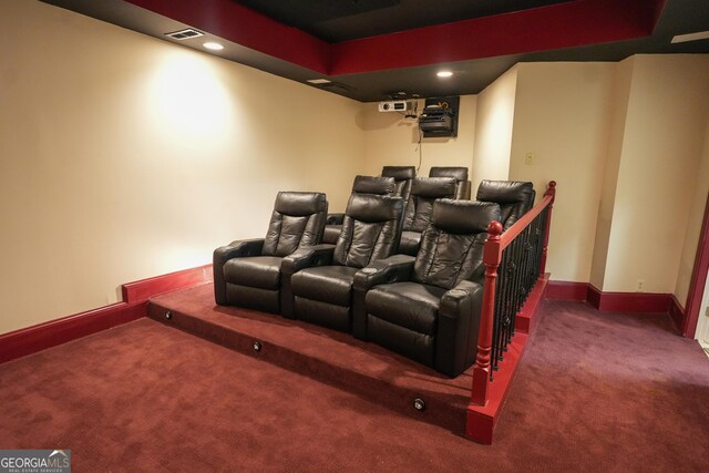 1010 Forest Overlook Dr SW, Atlanta, GA 30331 - carpeted cinema with baseboards and recessed lighting