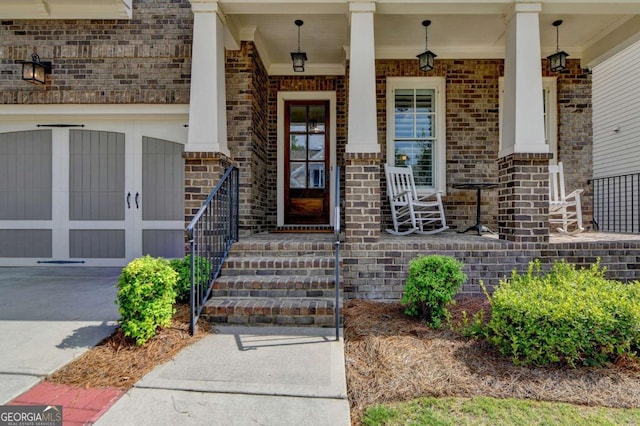 828 Olmsted Ln, Duluth, GA 30097 - entrance to property with a porch and brick siding