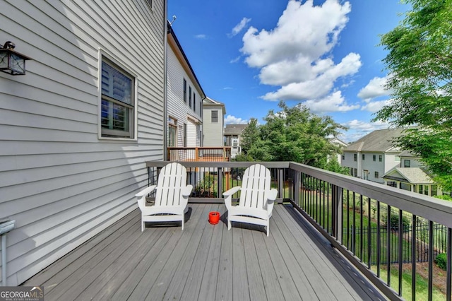 828 Olmsted Ln, Duluth, GA 30097 - wooden deck featuring a residential view