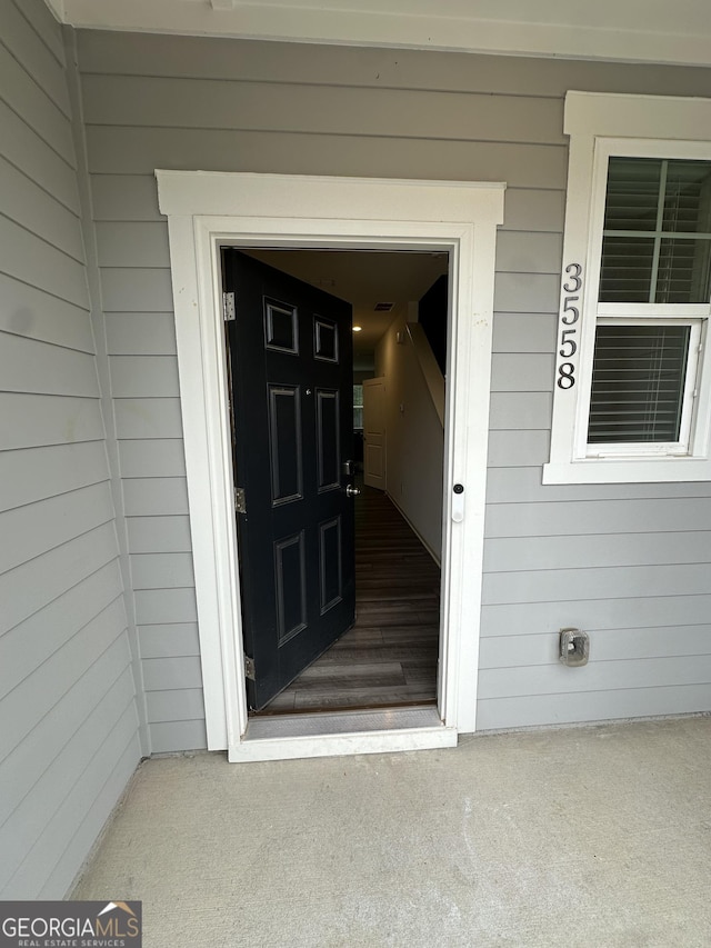 view of exterior entry