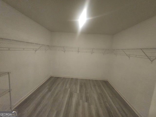 7253 Lacey Dr, Douglasville, GA 30134 - walk in closet featuring dark wood-type flooring