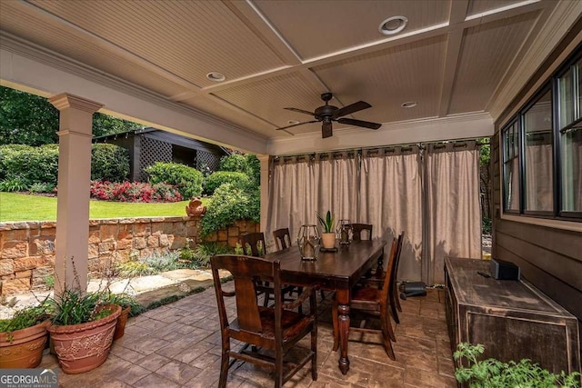 430 Milledge Cir, Athens, GA 30609 - view of patio / terrace featuring ceiling fan and outdoor dining space