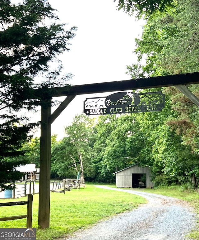 223 Denny Ridge Rd, Jasper, GA 30143 - view of dirt / gravel driveway featuring a pole building