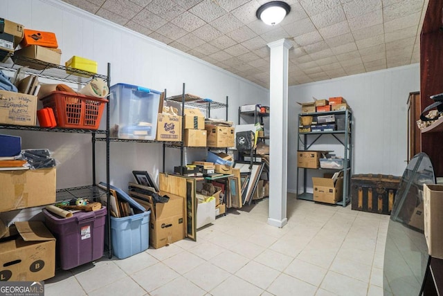 view of storage room