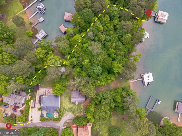 2555 Chattahoochee Ln, Cumming, GA 30041 - aerial view of property and surrounding area featuring a large body of water