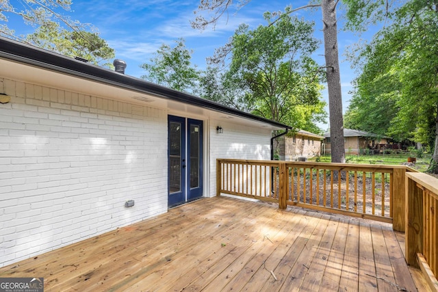 6932 Eunice Dr, Riverdale, GA 30274 - view of wooden deck