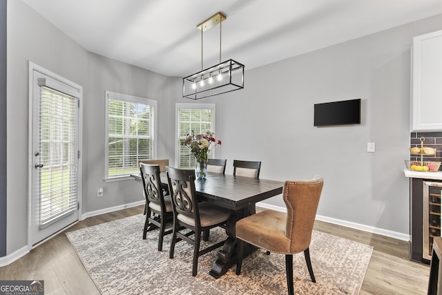 3 Tiffany Trce, Palmetto, GA 30268 - dining room featuring light wood-type flooring and wine cooler