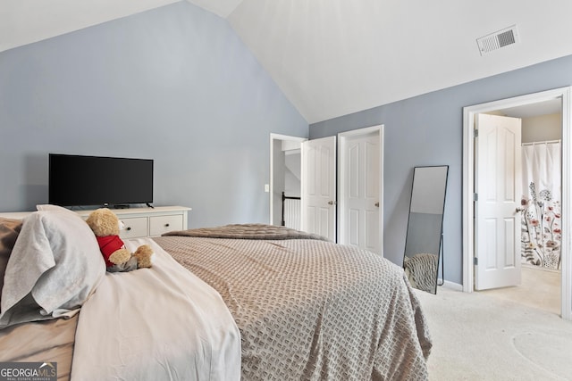 3 Tiffany Trce, Palmetto, GA 30268 - bedroom featuring vaulted ceiling and light carpet