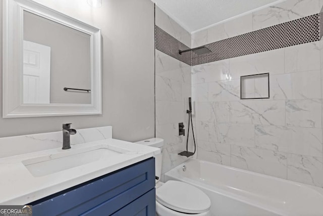 3216 Montheath Ct, Duluth, GA 30096 - full bathroom with toilet, shower / bath combination, and vanity