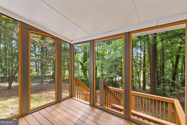 3216 Montheath Ct, Duluth, GA 30096 - unfurnished sunroom featuring plenty of natural light and vaulted ceiling
