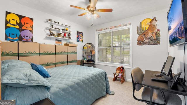 2675 Springside Ct, Douglasville, GA 30135 - bedroom with carpet, baseboards, and a desk