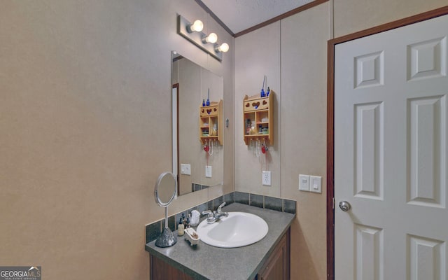484 Tb Thornton Dr, Hartwell, GA 30643 - bathroom featuring vanity and ornamental molding