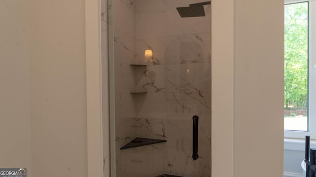 10765 Shallowford Rd, Roswell, GA 30075 - detailed view of a marble finish shower