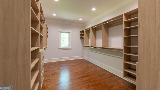 10765 Shallowford Rd, Roswell, GA 30075 - spacious closet featuring dark wood-style flooring