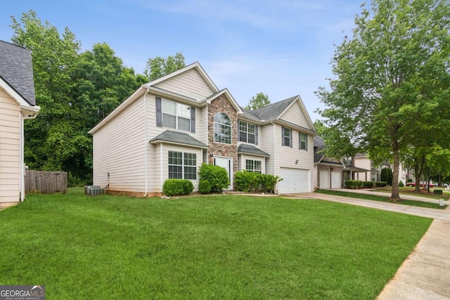 2896 Chilhowee Dr, Atlanta, GA 30331 - traditional-style house with driveway, an attached garage, and a front yard