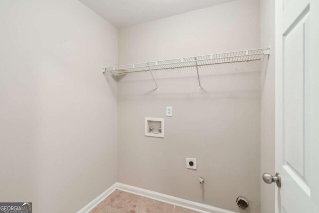 2896 Chilhowee Dr, Atlanta, GA 30331 - clothes washing area featuring hookup for an electric dryer, hookup for a washing machine, baseboards, and hookup for a gas dryer