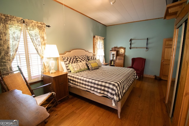 3530 Refuge Rd, Jasper, GA 30143 - bedroom featuring hardwood / wood-style flooring and ornamental molding