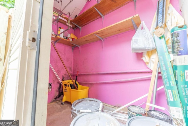 view of storage room