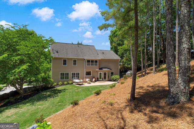 235 Foxley Way, Roswell, GA 30075 - back of house featuring a patio and stucco siding
