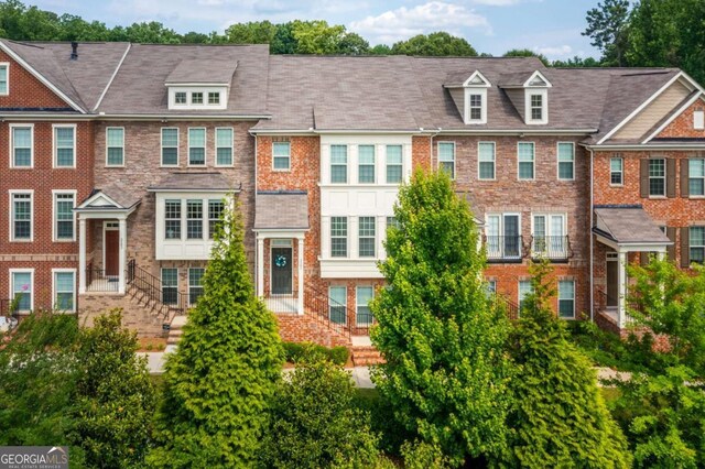 multi unit property with brick siding