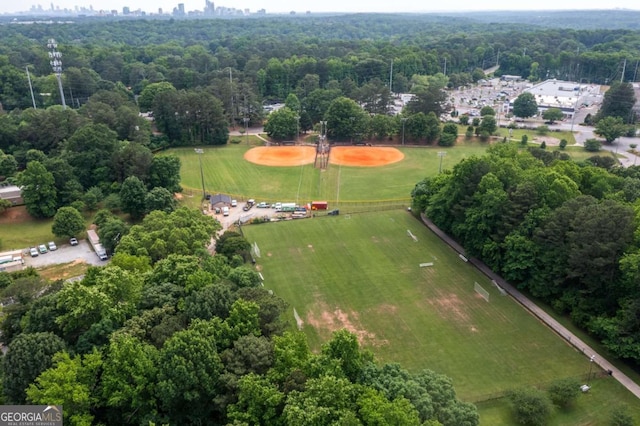 aerial view of property and surrounding area