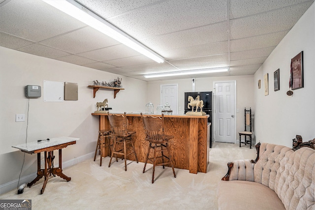 127 Courts Of Hampton, Hampton, GA 30228 - indoor wet bar with light colored carpet and a paneled ceiling