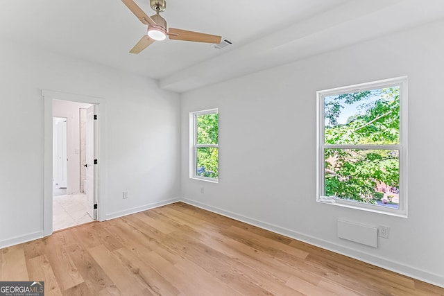 1835 Taylor Ave, East Point, GA 30344 - empty room featuring a ceiling fan, light wood-style flooring, and baseboards