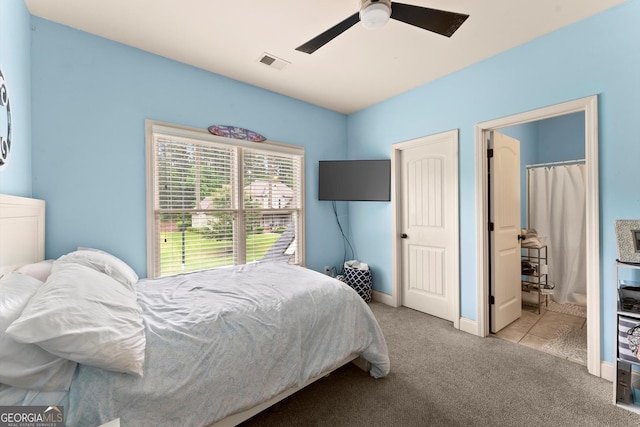 1050 Double Branches Ln, Dallas, GA 30132 - carpeted bedroom featuring a ceiling fan and baseboards