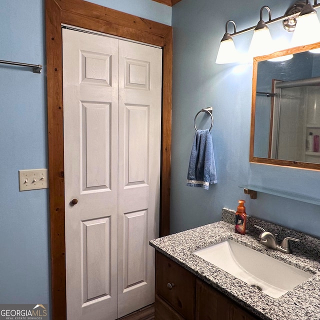77 Hollow Log Path, Cleveland, GA 30528 - bathroom with a shower stall and vanity