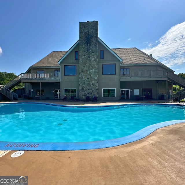 77 Hollow Log Path, Cleveland, GA 30528 - outdoor pool with stairs